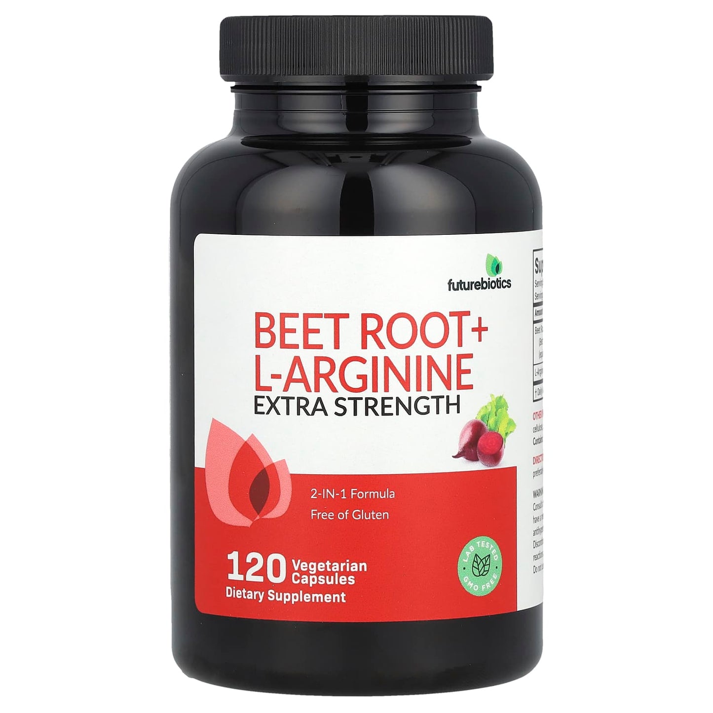 FutureBiotics Beet Root & L-Arginine Supplement - Extra Strength, 120 Capsules - Image 1