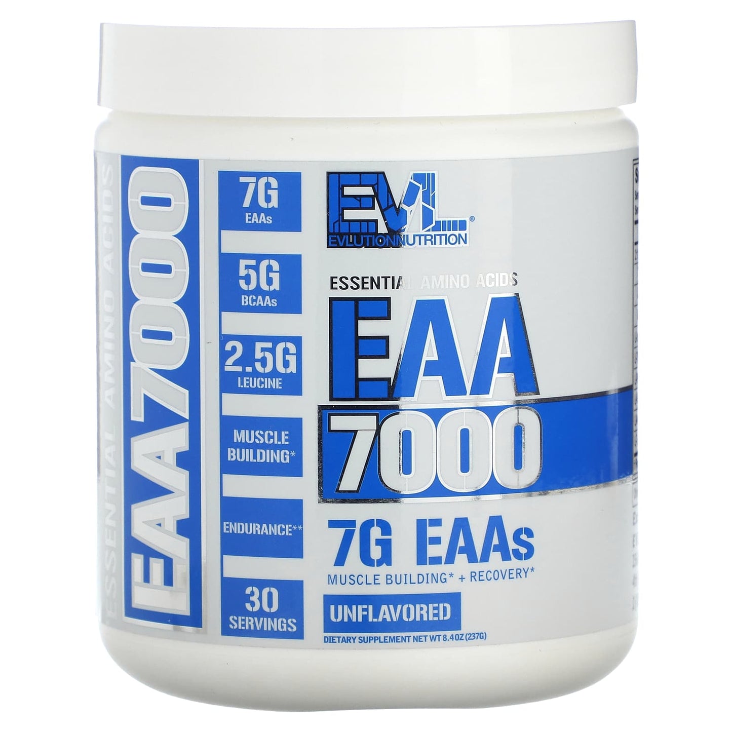 EVLution Nutrition EAA 7000 Unflavored Powder for Muscle Building - Image 1