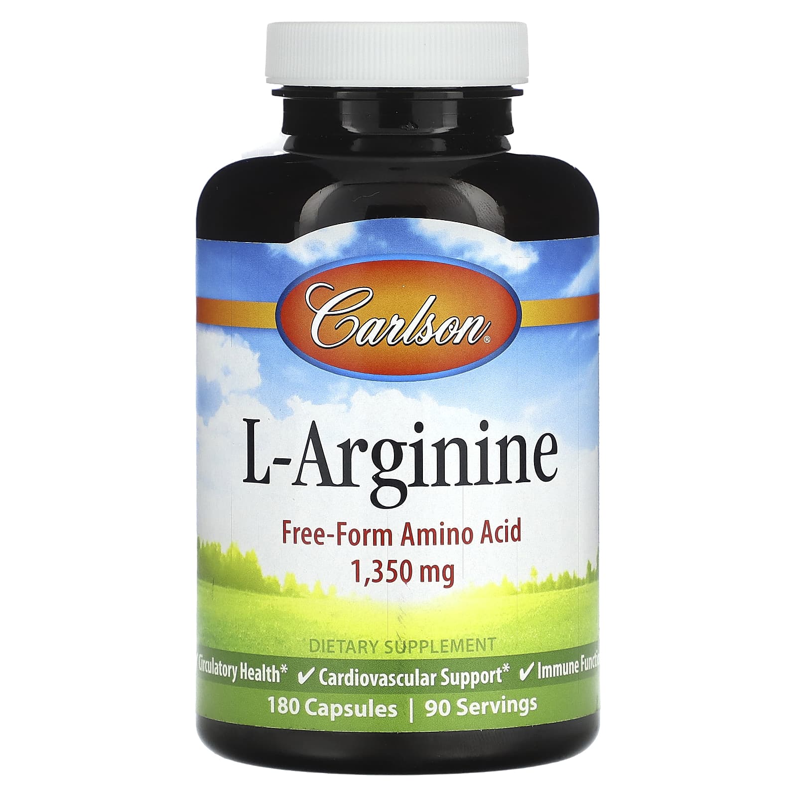 Carlson, L-Arginine, 180 Capsules (675 mg per Capsule)