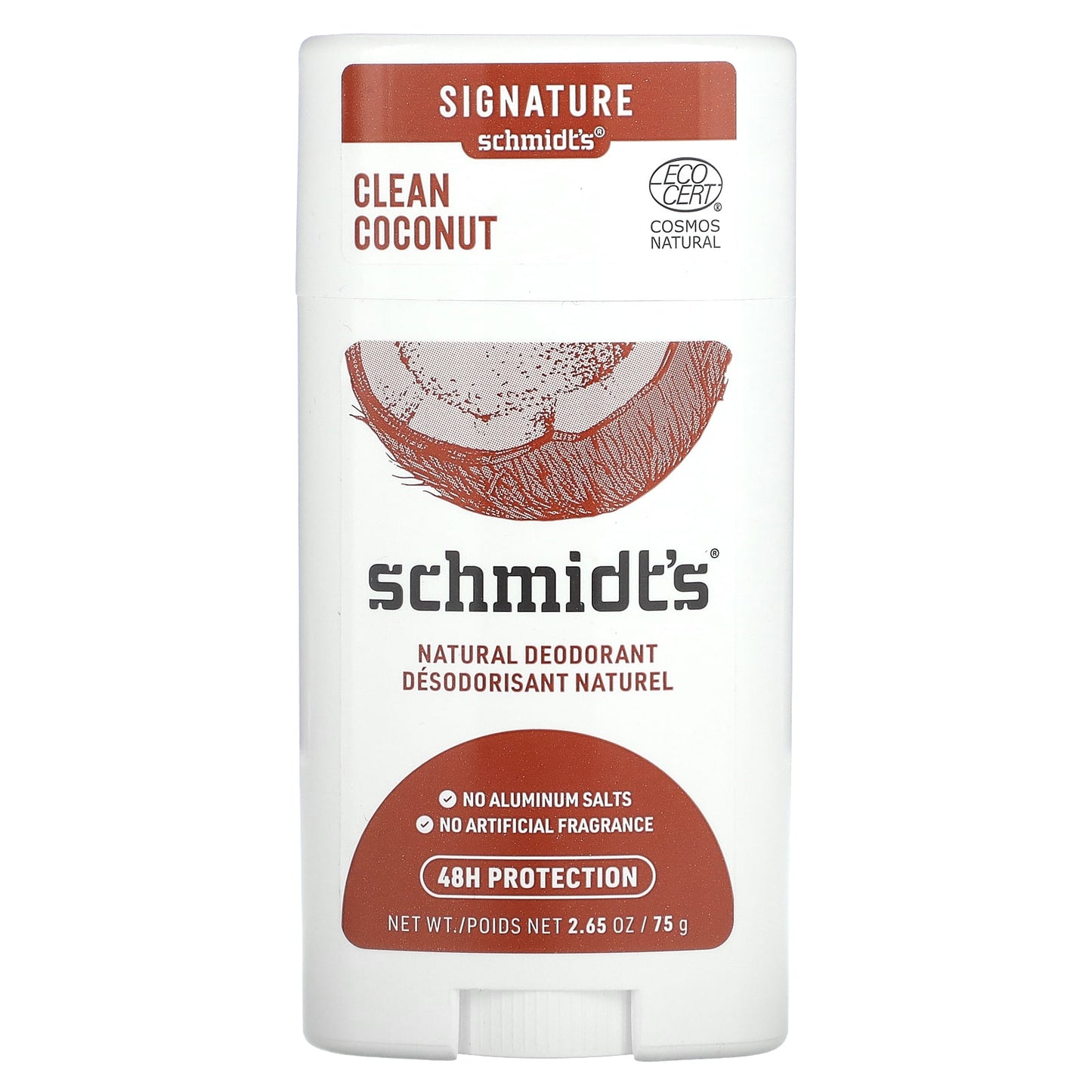 Schmidt's, Natural Deodorant, Clean Coconut, 2.65 oz (75 g) - Image 1