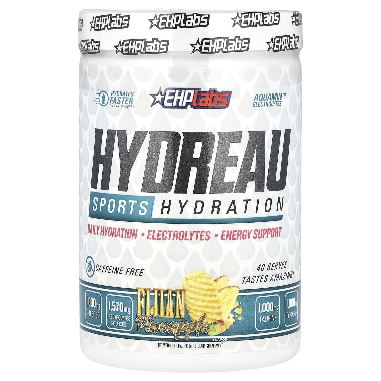EHPlabs Hydrate Faster Sports Hydration - Fruity Pineapple Flavor - Image 1