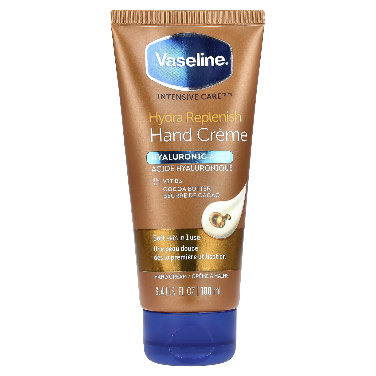 Vaseline, Intensive Care™, Hydra Replenish Hand Creme, 3.4 fl oz (100 ml) - Image 1