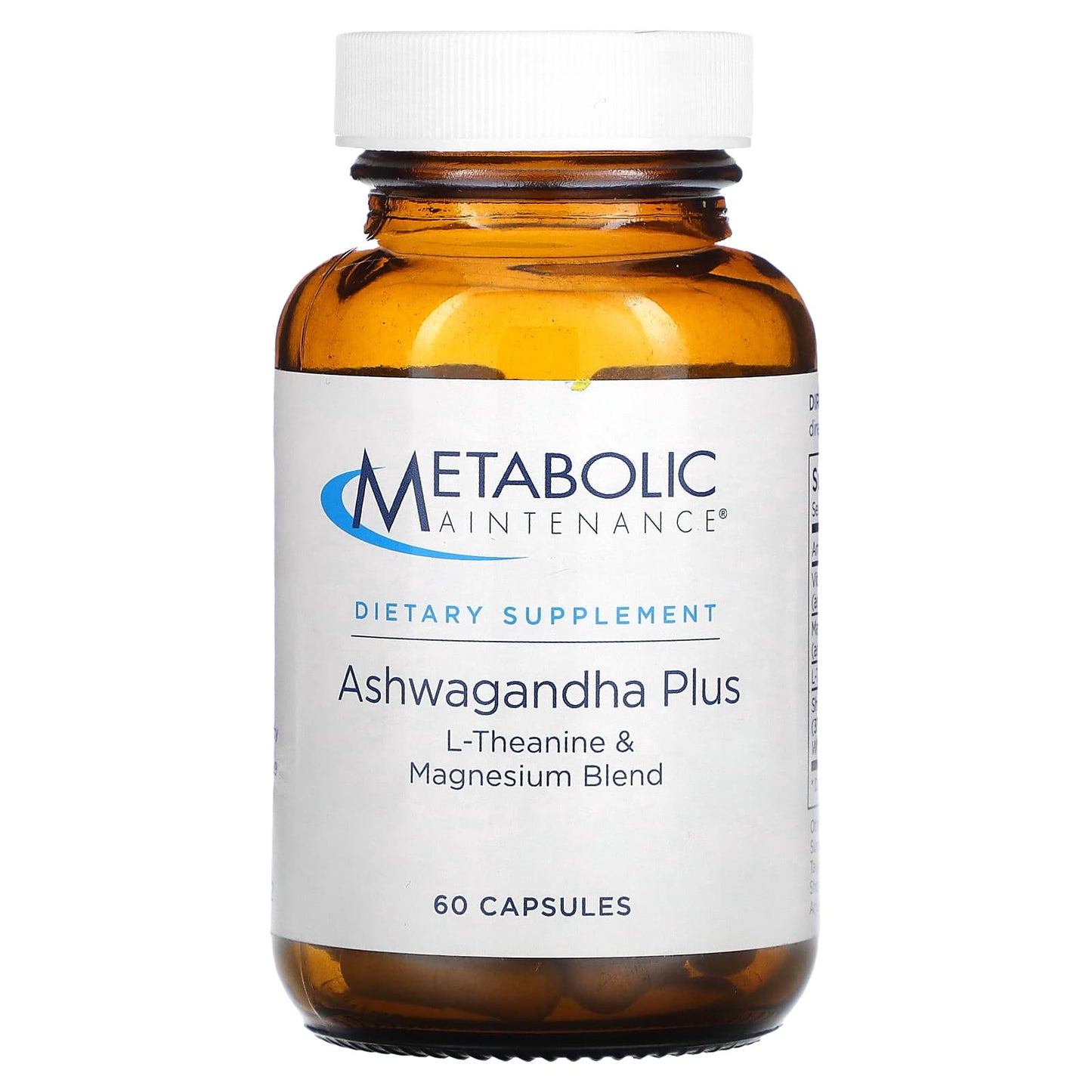 Metabolic Maintenance, Ashwagandha Plus, L-Theanine & Magnesium Blend, 60 Capsules - Image 1