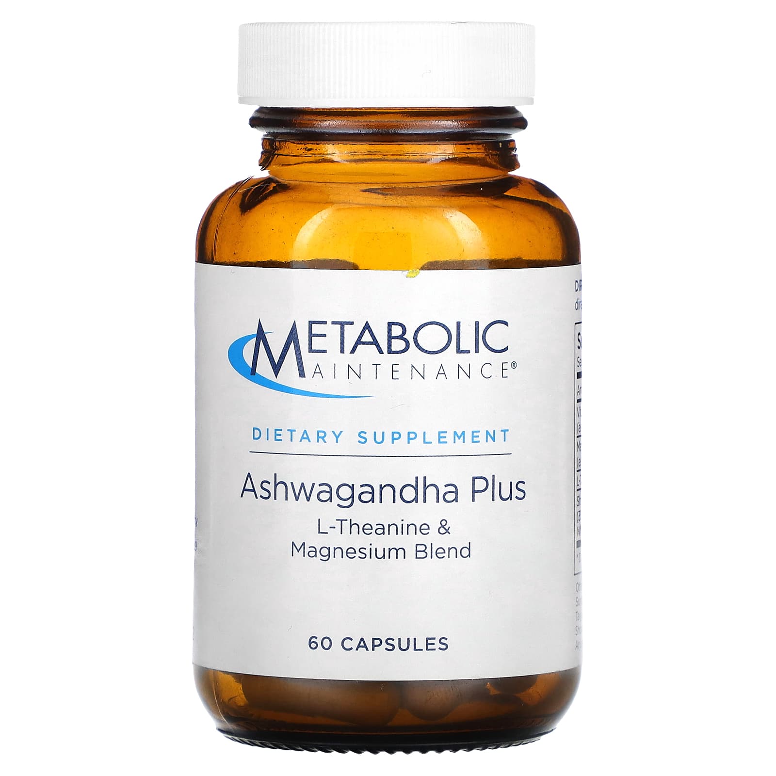 Metabolic Maintenance, Ashwagandha Plus, L-Theanine & Magnesium Blend, 60 Capsules - Image 1