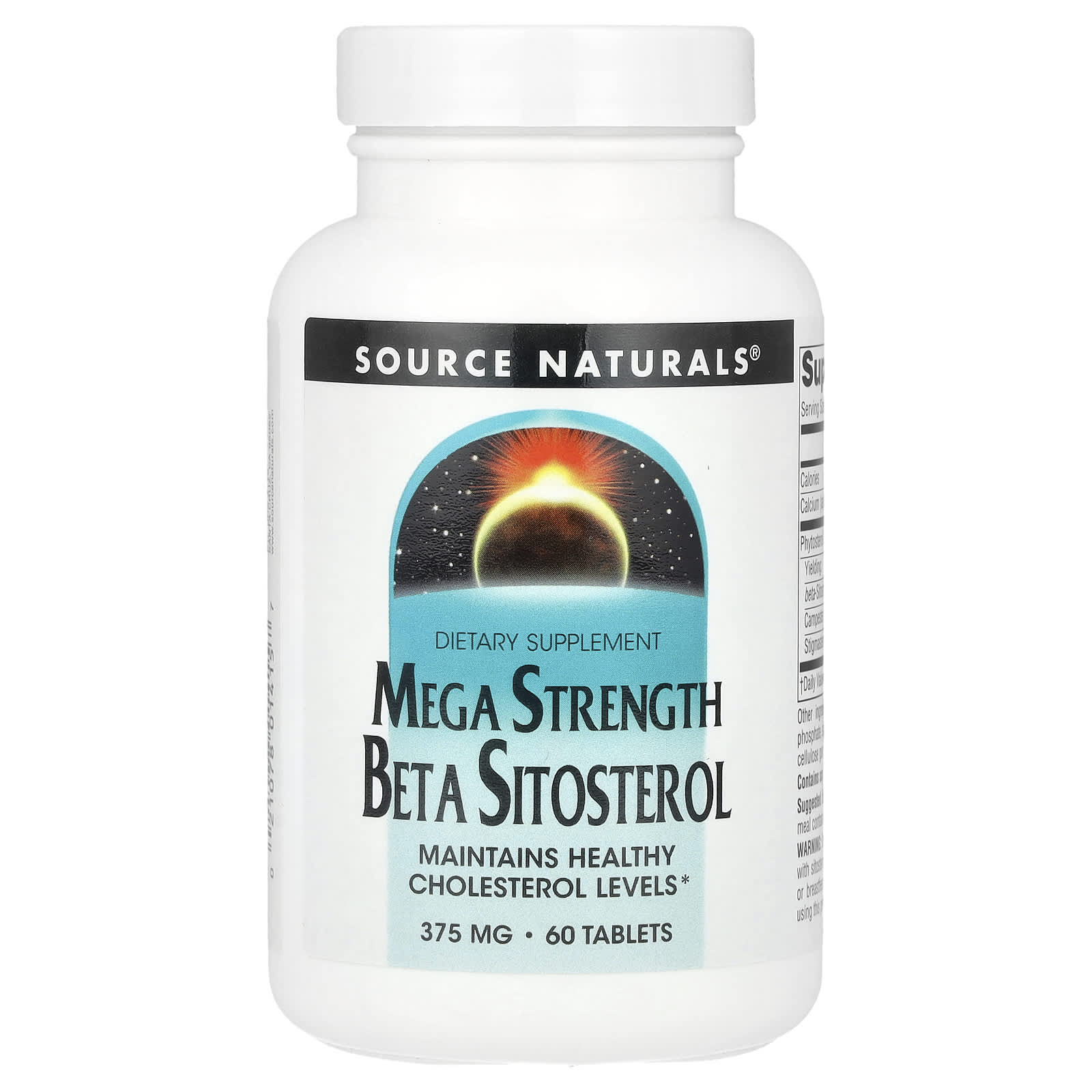 Source Naturals, Mega Strength Beta Sitosterol, 60 Tablets - Image 1
