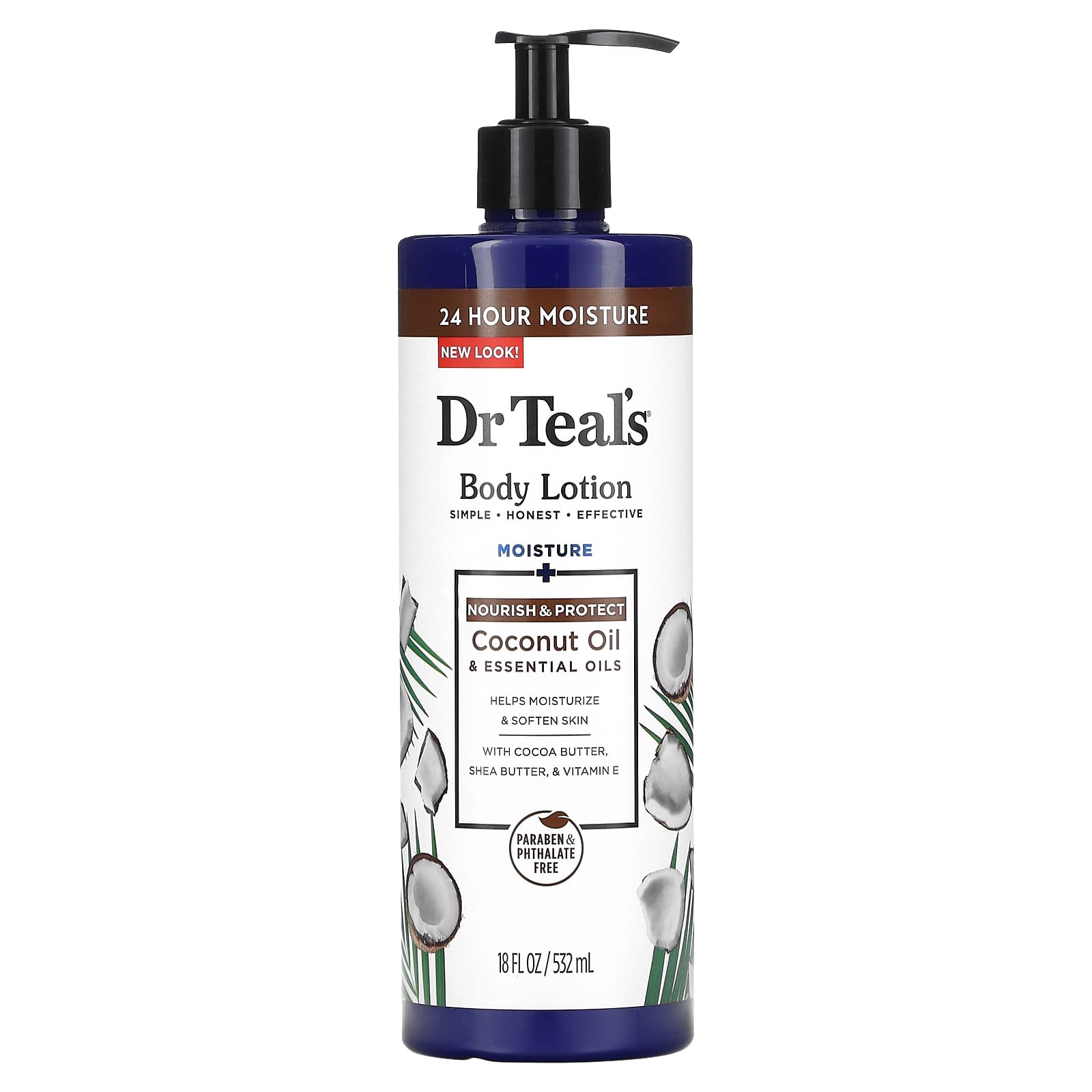 Dr. Teal's Coconut Oil & Essential Oils Body Lotion, 18 fl oz - Image 1