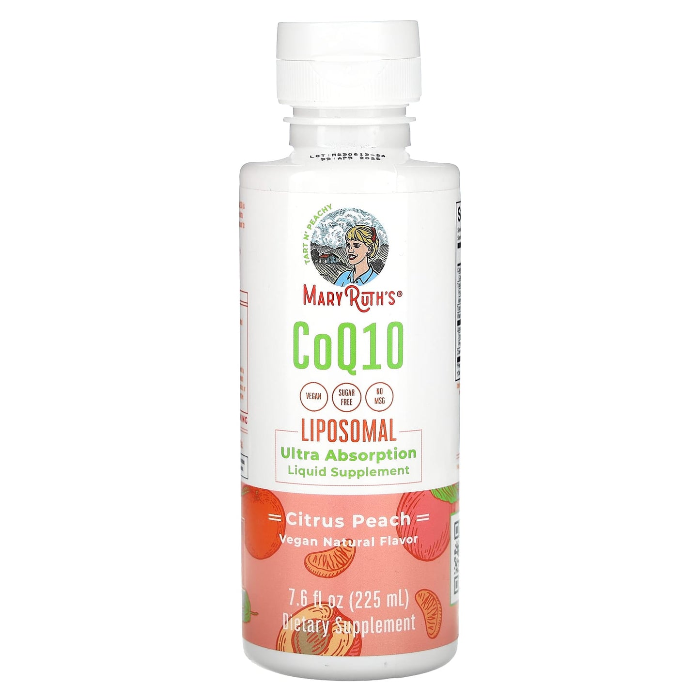 MaryRuth's, CoQ10 Liposomal, Citrus Peach, 7.6 fl oz (225 ml) - Image 1