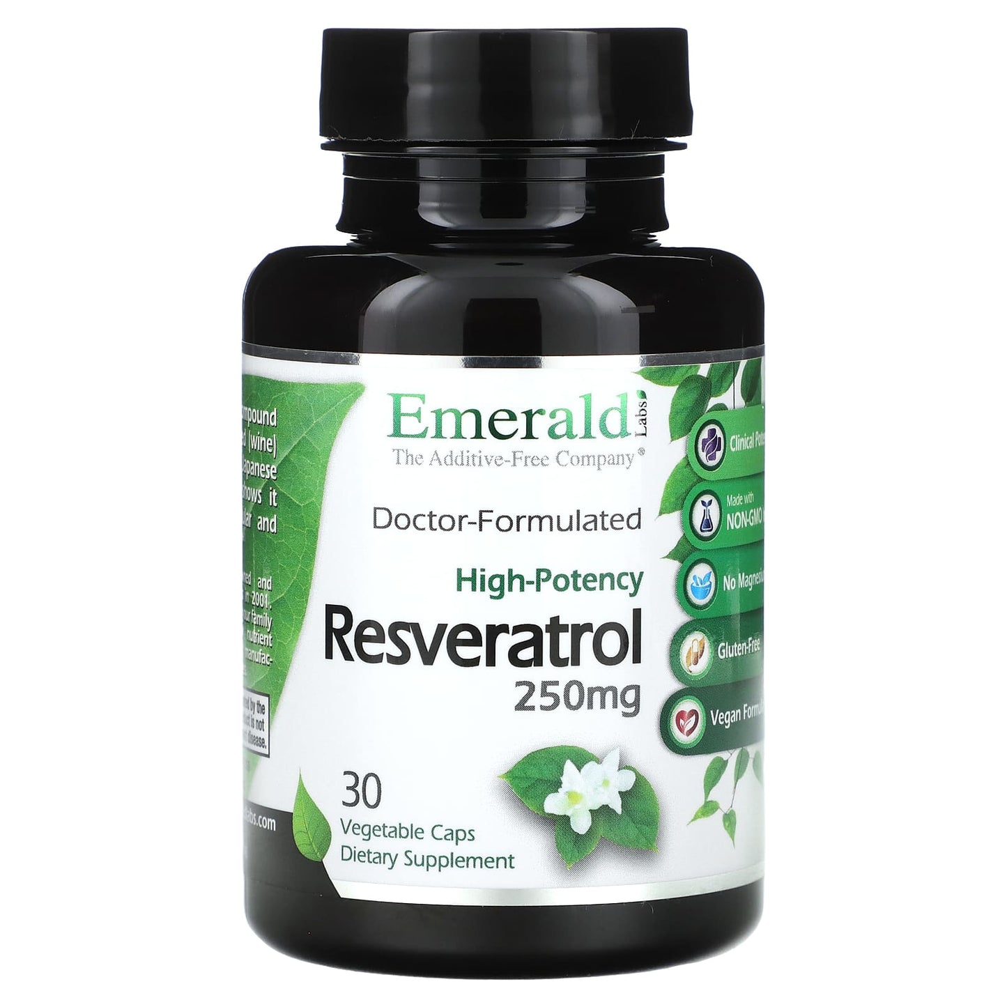 Emerald Laboratories Resveratrol 250mg 30 Capsules - Vegan & Gluten-Free - Image 1