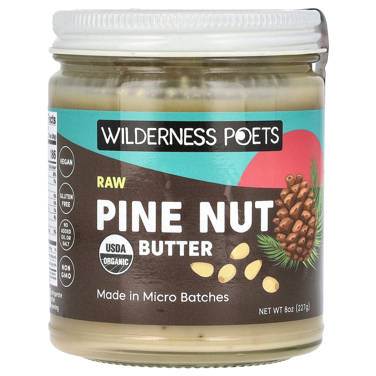 Wilderness Poets, Raw Pine Nut Butter, 8 oz (227 g) - Image 1