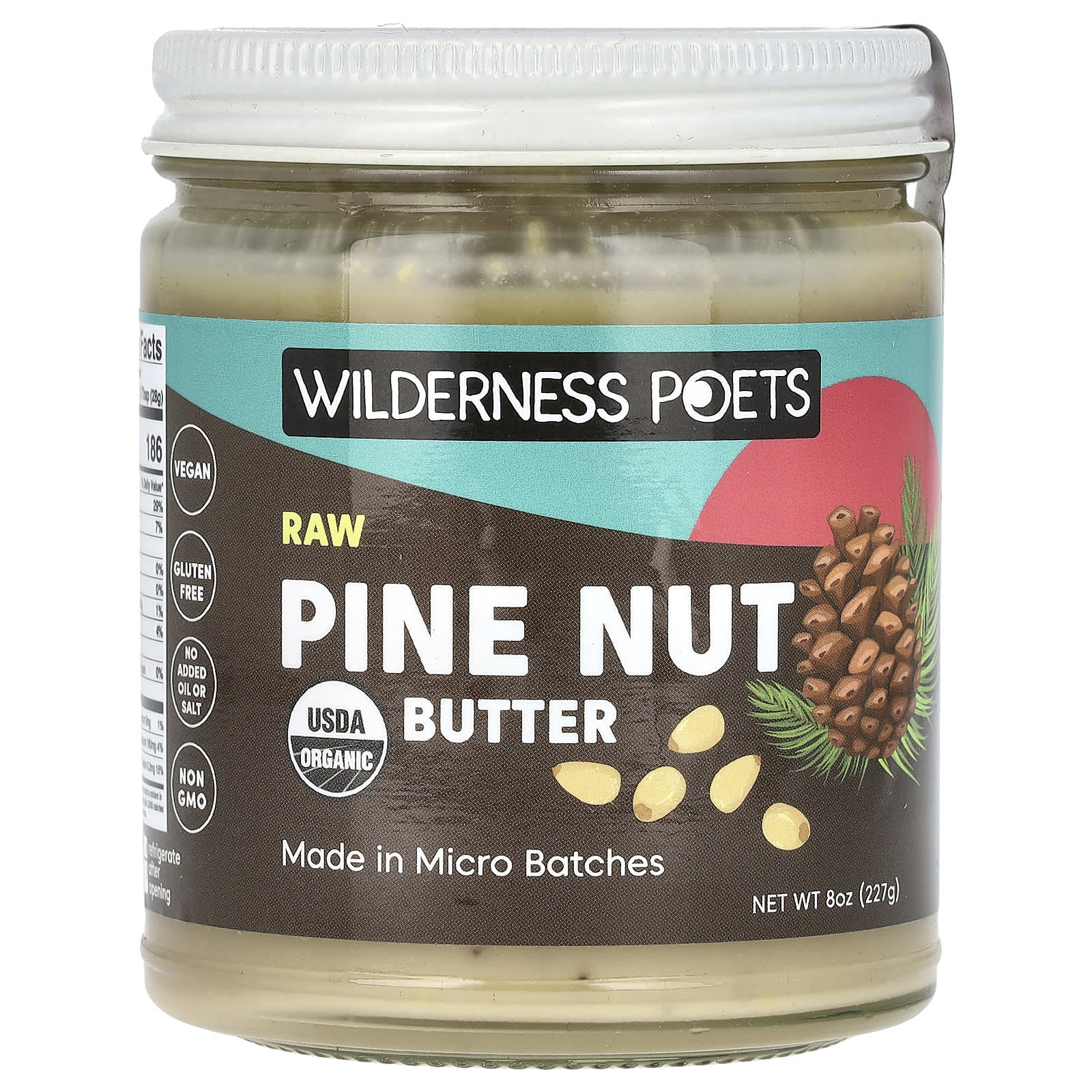 Wilderness Poets, Raw Pine Nut Butter, 8 oz (227 g) - Image 1