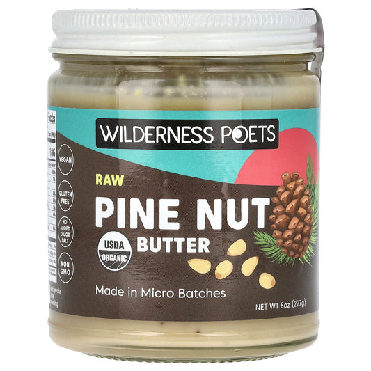 Wilderness Poets, Raw Pine Nut Butter, 8 oz (227 g) - Image 1