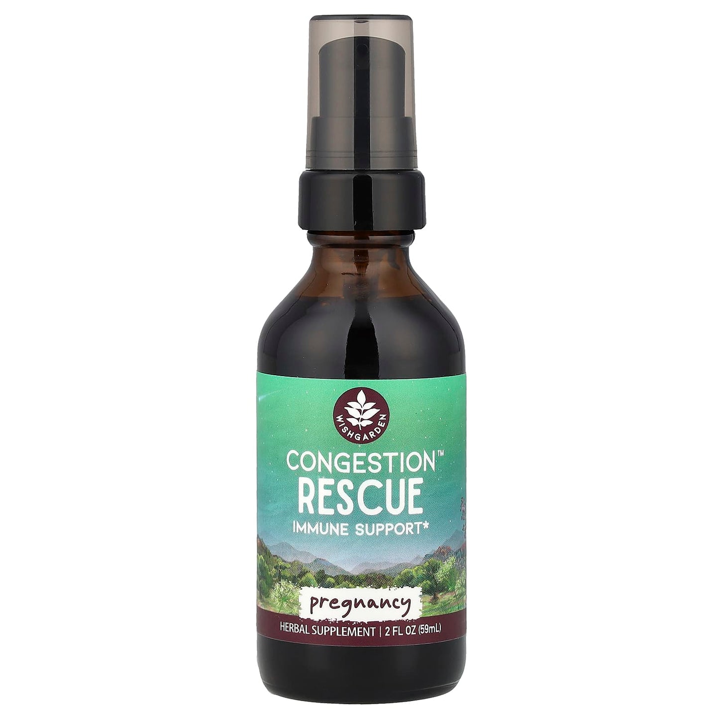 WishGarden Herbs, Congestion™ Rescue, Pregnancy, 2 fl oz (59 ml) - Image 1
