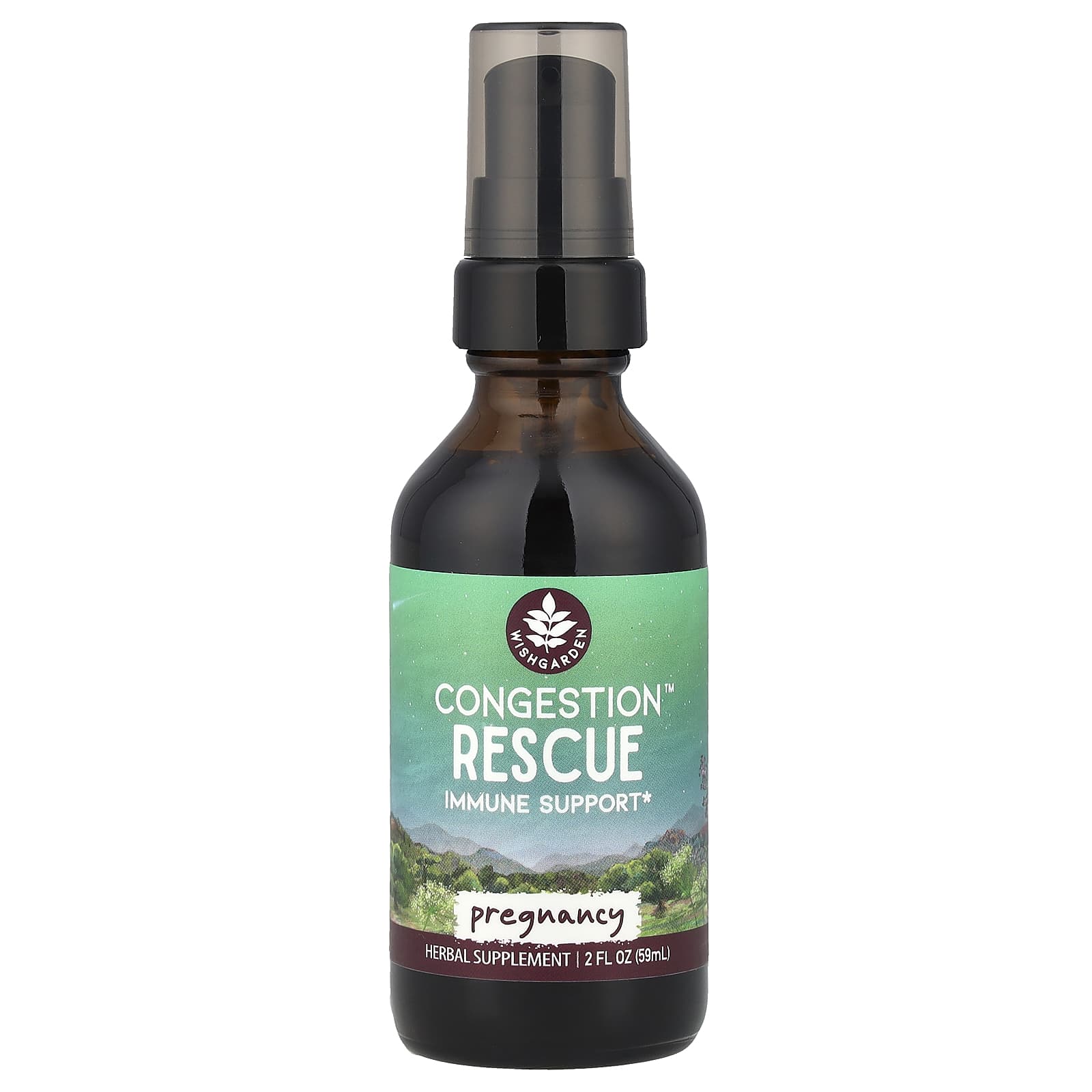 WishGarden Herbs, Congestion™ Rescue, Pregnancy, 2 fl oz (59 ml) - Image 1