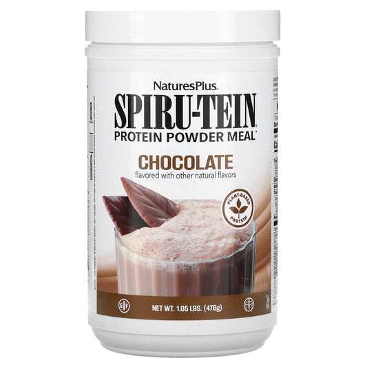 NaturesPlus, Spiru-Tein, Protein Powder Meal, Chocolate, 1.05 lbs (476 g) - Image 1