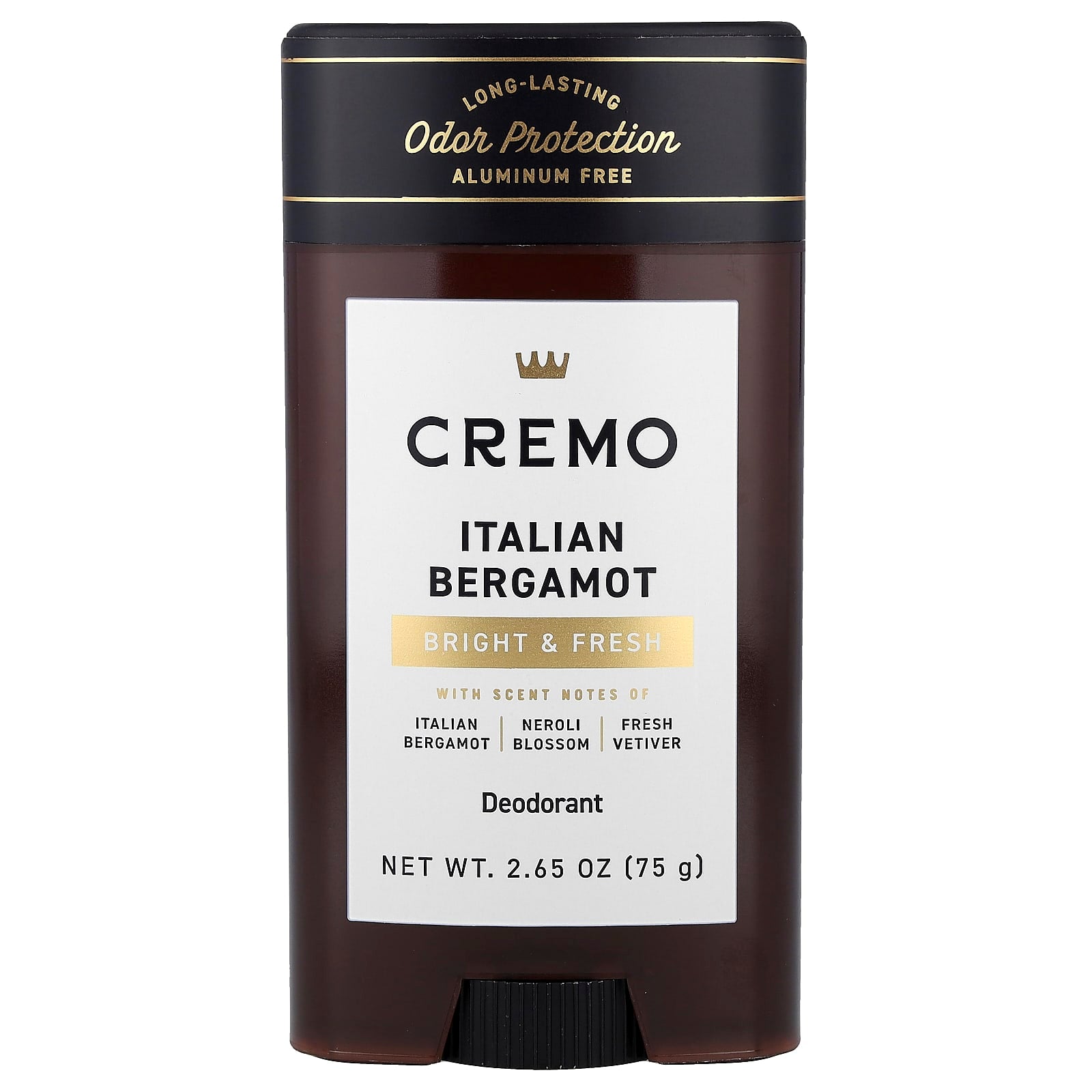 Cremo Italian Bergamot Deodorant, Long-Lasting Aluminum-Free Protection - Image 1