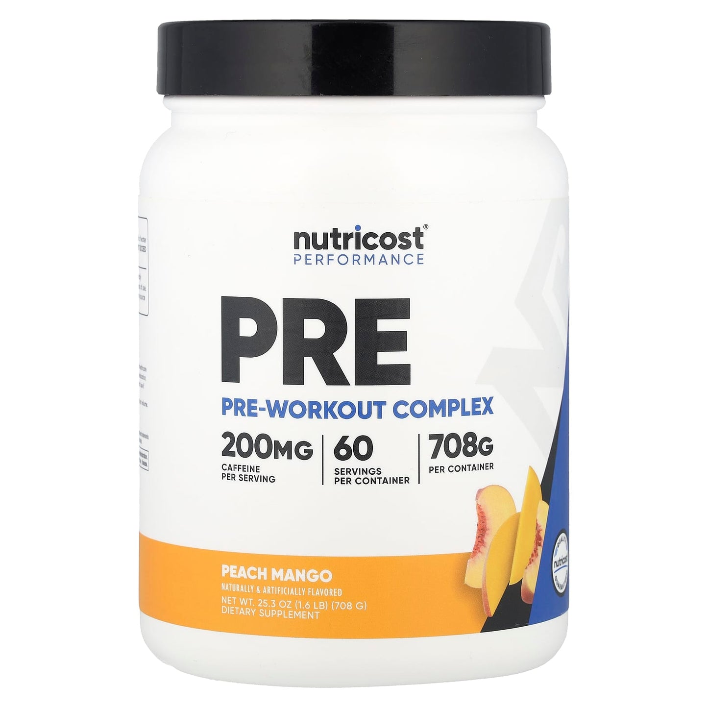 Nutricost, Performance, Pre-Workout Complex, Peach Mango, 1.6 lb (708 g) - Image 1