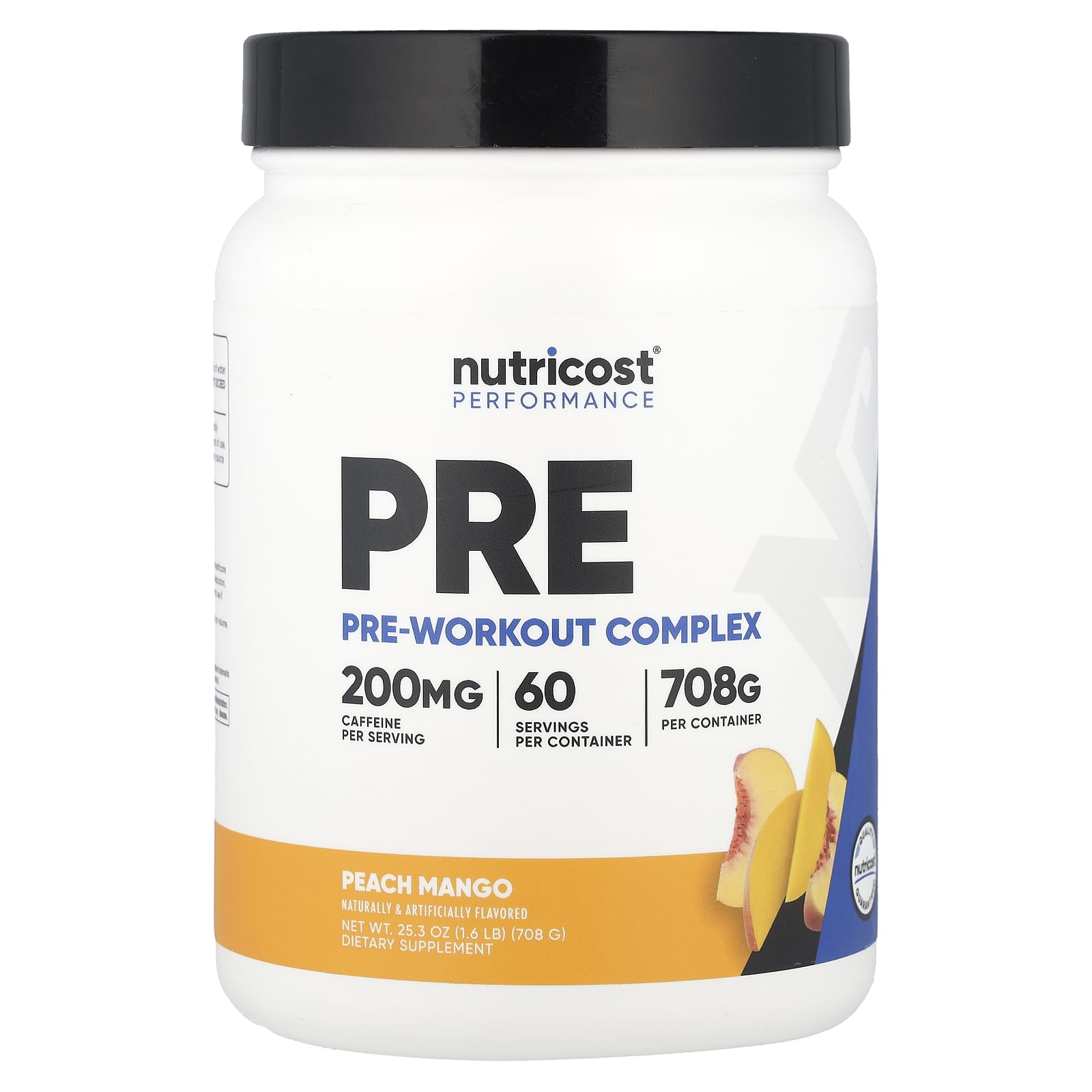 Nutricost, Performance, Pre-Workout Complex, Peach Mango, 1.6 lb (708 g) - Image 1