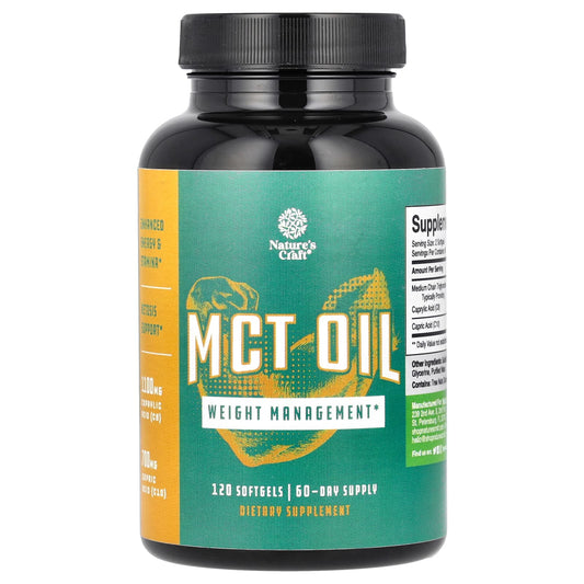 Nature's Craft, MCT Oil, 120 Softgels (1,000 mg per Softgel) - Image 1
