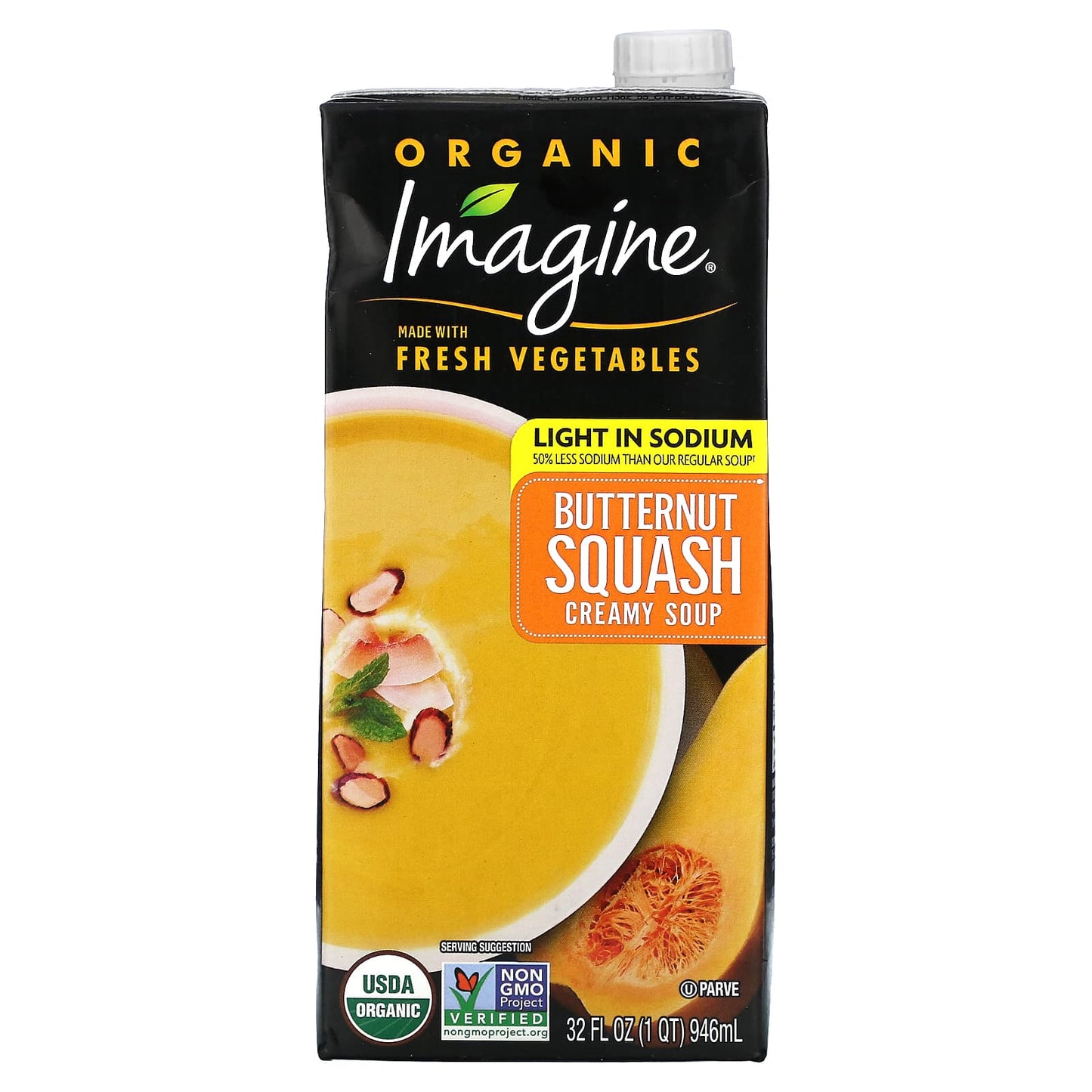 Organic Butternut Squash Low Sodium Soup by Imagine Soups - 32 oz - Image 1