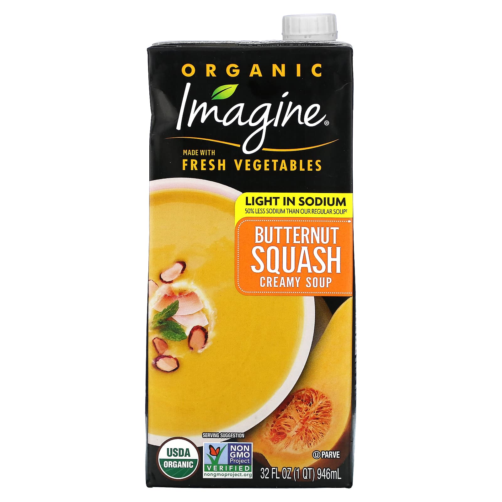 Organic Butternut Squash Low Sodium Soup by Imagine Soups - 32 oz - Image 1