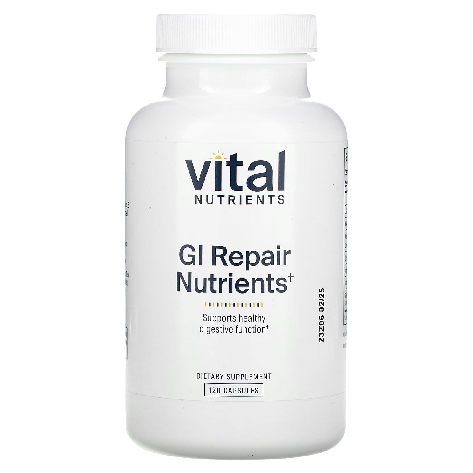 Vital Nutrients, GI Repair Nutrients, 120 Capsules - Image 1