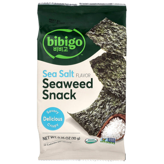 Delicious Bibigo Seaweed Snacks, Organic & Vegan, 0.35 oz - Image 1