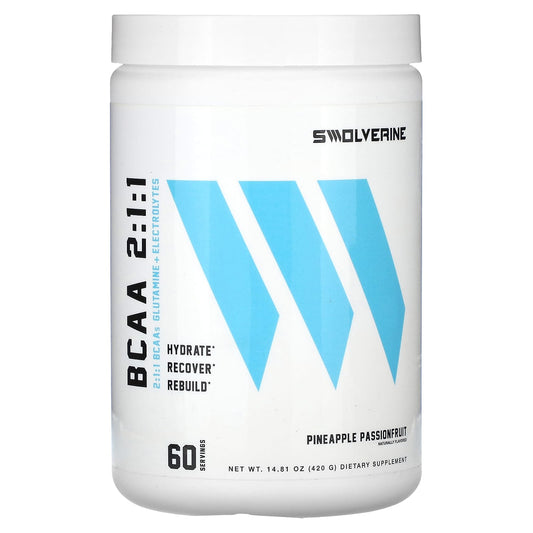 Swolverine, BCAA 2:1:1, Pineapple Passionfruit, 14.81 oz (420 g) - Image 1