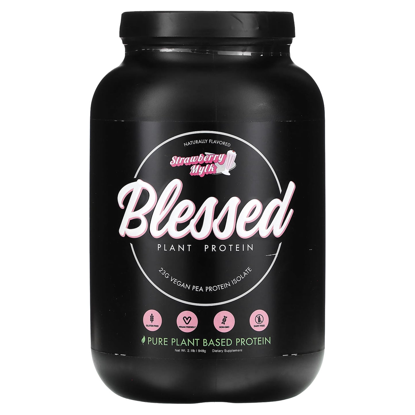 Blessed Strawberry Plant-Based Protein Powder, 2.1 lb - Image 1