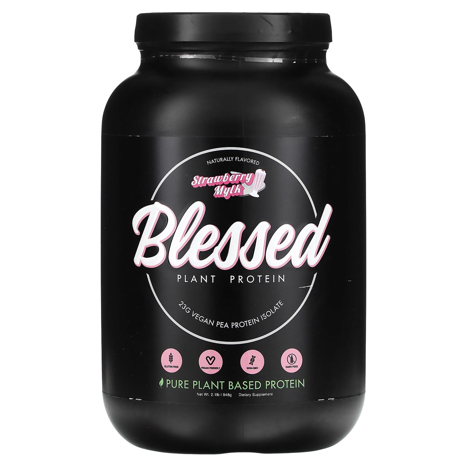 Blessed Strawberry Plant-Based Protein Powder, 2.1 lb - Image 1