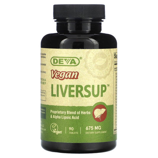 Vegan Liver Support Supplement by Deva, 675mg, 90 Tablets - Image 1