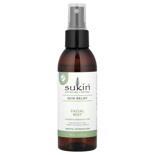 Sukin, Skin Relief, Facial Mist, Sensitive, Distressed Skin, Fragrance Free, 4.23 fl oz (125 ml) - Image 1