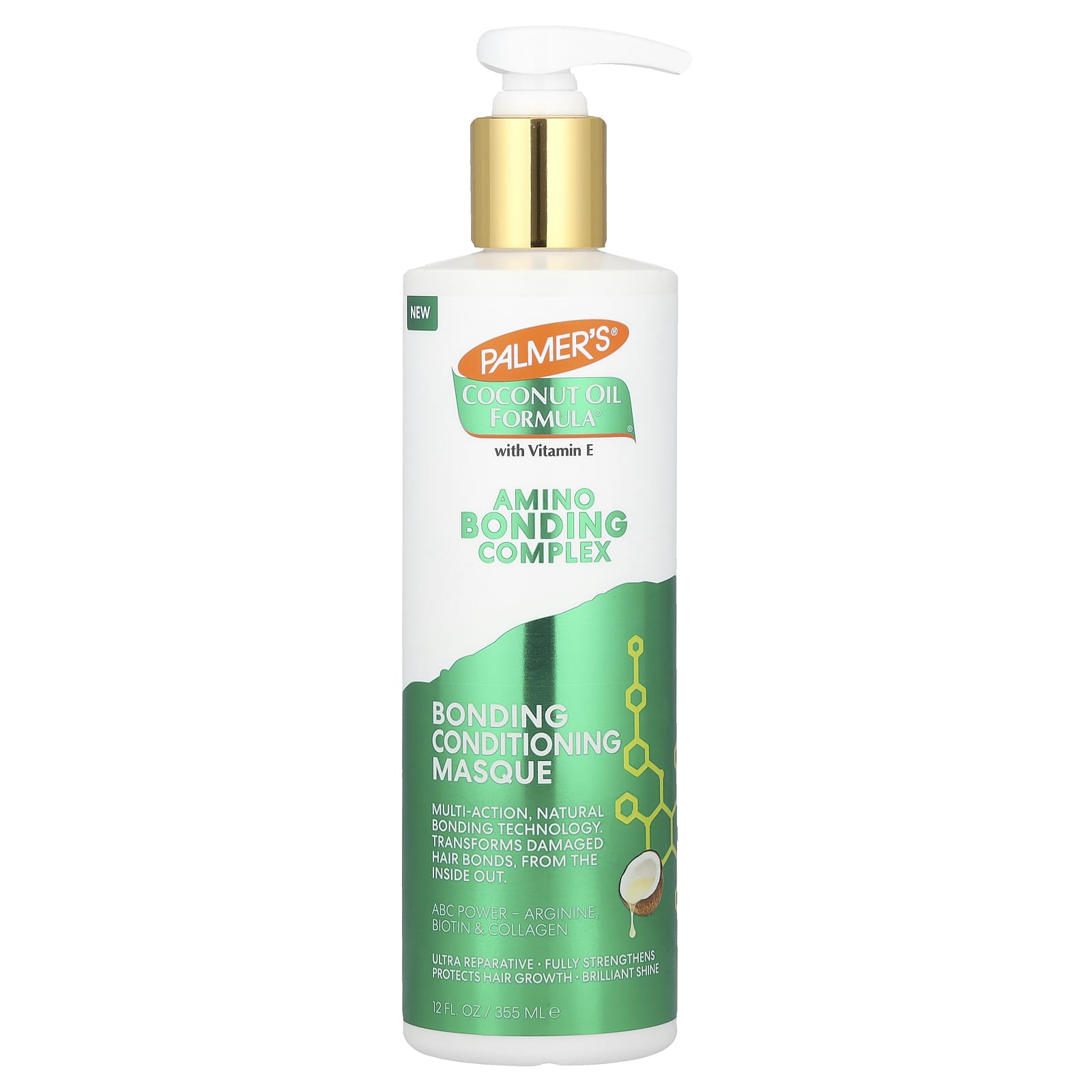 Palmer's, Coconut Oil Formula® with Vitamin E, Amino Bonding Complex, Bonding Conditioning Masque, 12 fl oz (355 ml) - Image 1