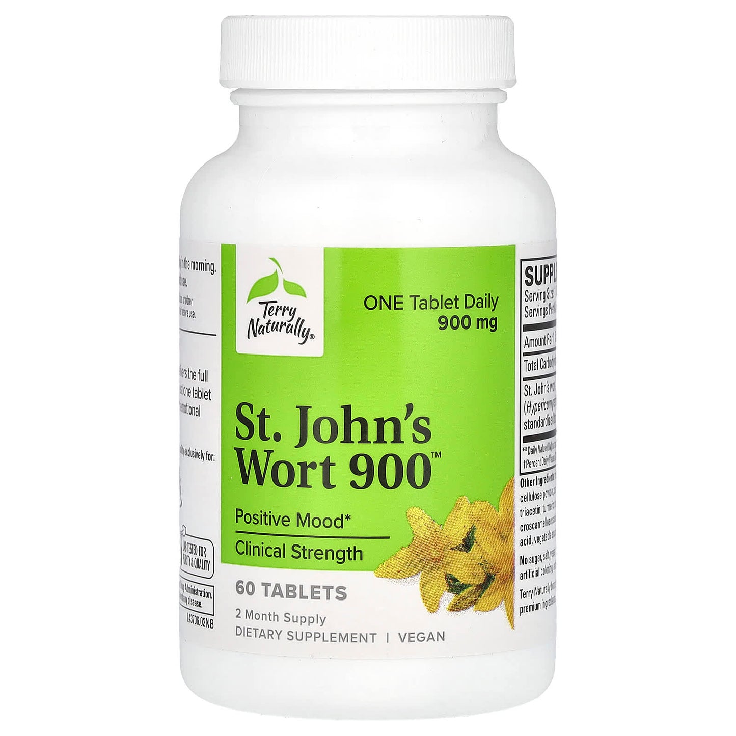 Terry Naturally, St. John's Wort 900, 900 mg, 60 Tablets - Image 1