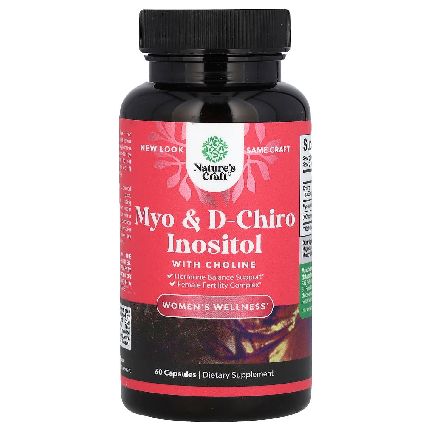 Nature's Craft, Myo & D-Chiro Inositol with Choline, 60 Capsules - Image 1