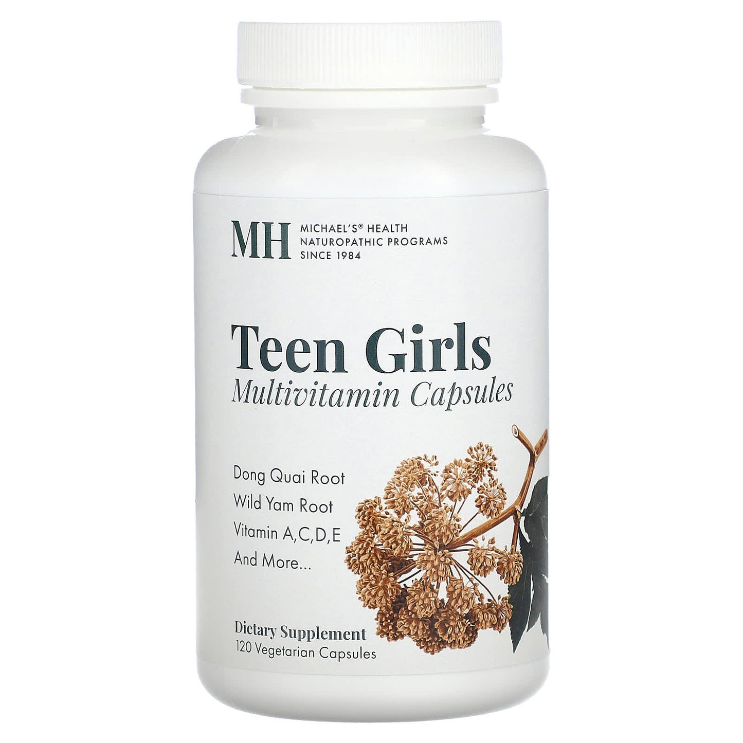 Michael's Health, Teen Girls Multivitamin, 120 Vegetarian Capsules - Image 1