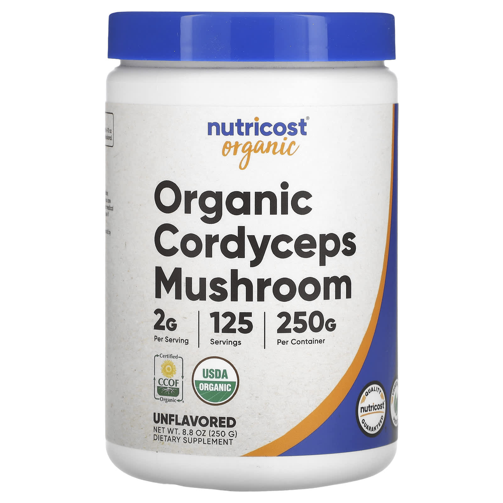 Nutricost, Organic Cordyceps Mushroom, Unflavored, 8.8 oz (250 g) - Image 1