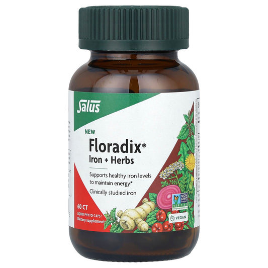 Floradix Iron + Herbs Liquid Phyto-Capsules for Energy Support - Image 1