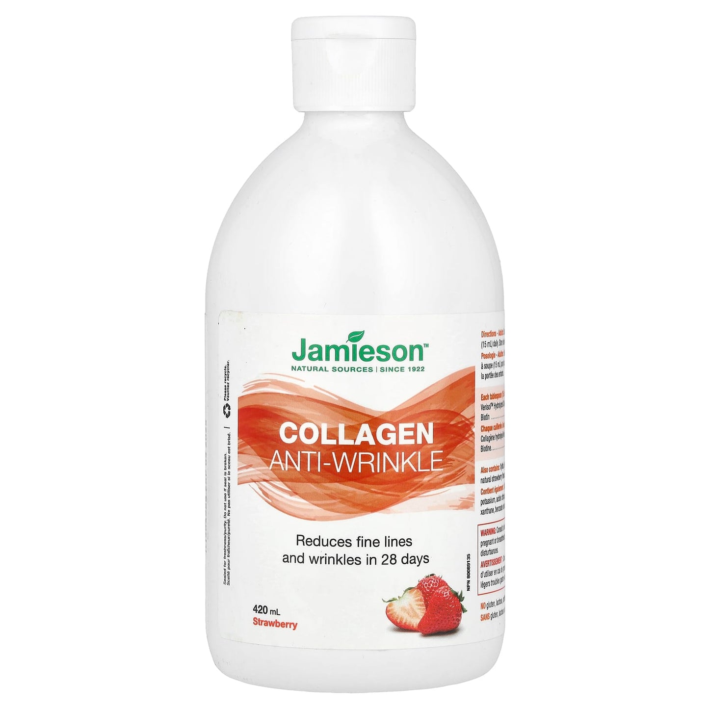 Jamieson Collagen Anti-Wrinkle Liquid, Strawberry, 420ml - Image 1
