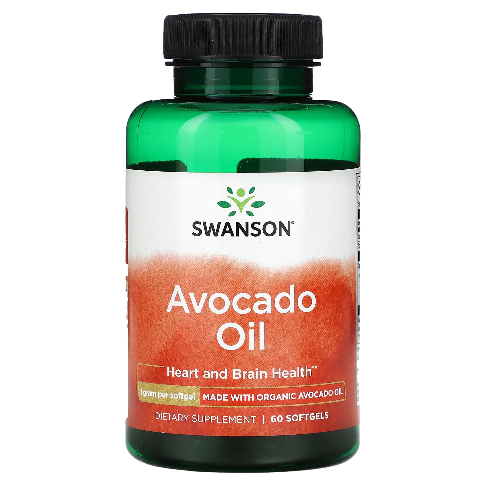 Swanson, Avocado Oil, 1,000 mg, 60 Softgels - Image 1