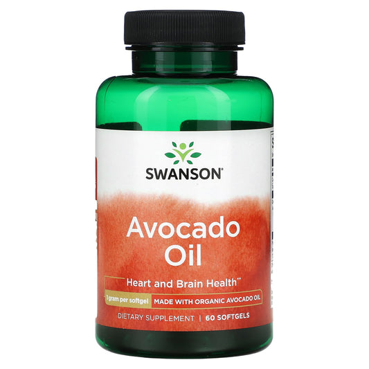 Swanson, Avocado Oil, 1,000 mg, 60 Softgels - Image 1