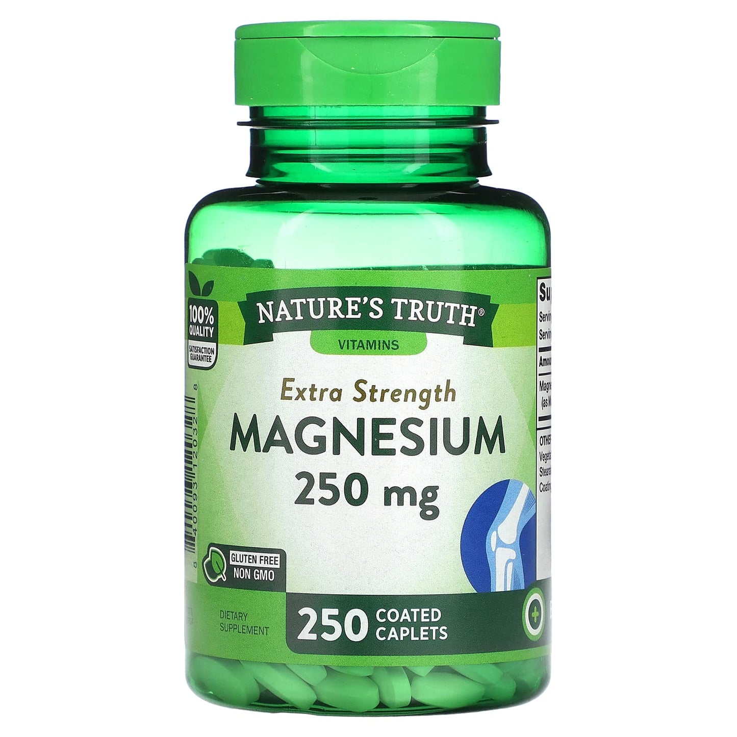 Nature's Truth, Magnesium, Extra Strength, 250 mg, 250 Coated Caplets - Image 1