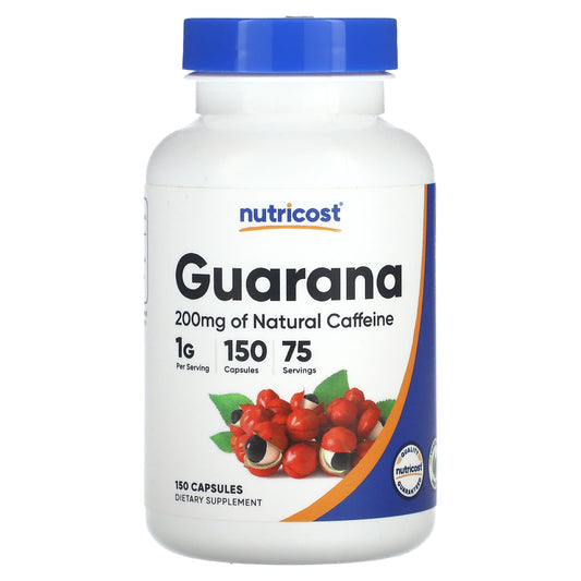 Nutricost, Guarana, 150 Capsules (500 mg per Capsule) - Image 1