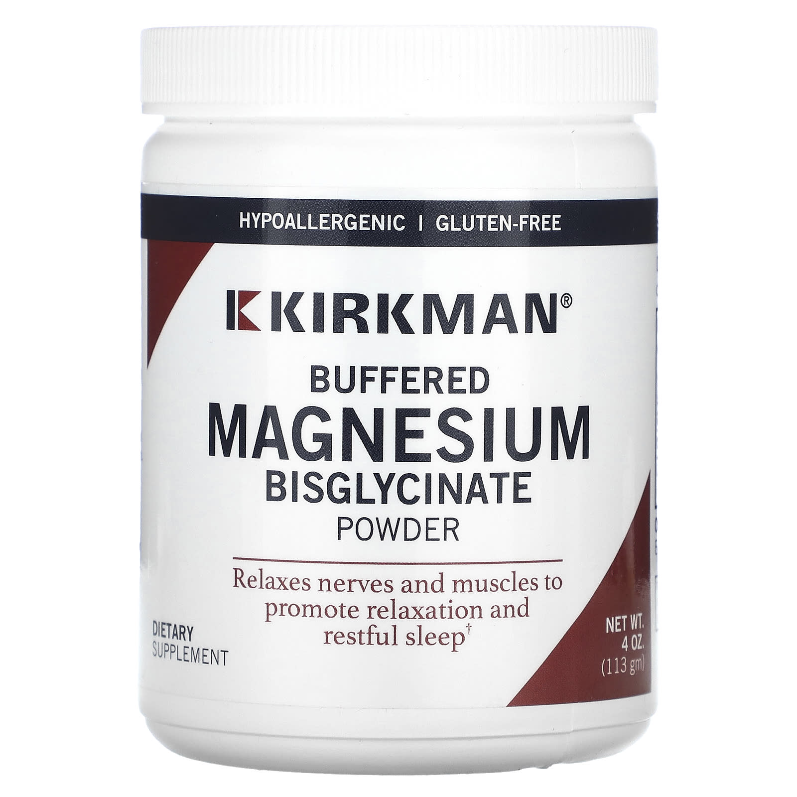 Kirkman Labs, Buffered Magnesium Bisglycinate Powder, 4 oz (113 gm) - Image 1