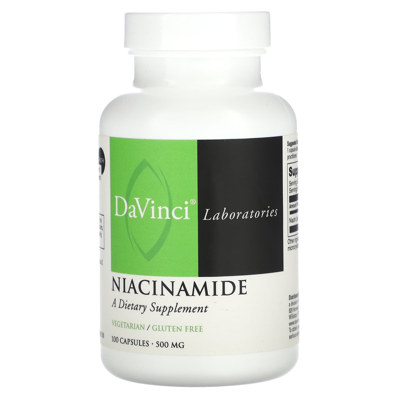 DaVinci Laboratories, Niacinamide, 500 mg, 100 Capsules