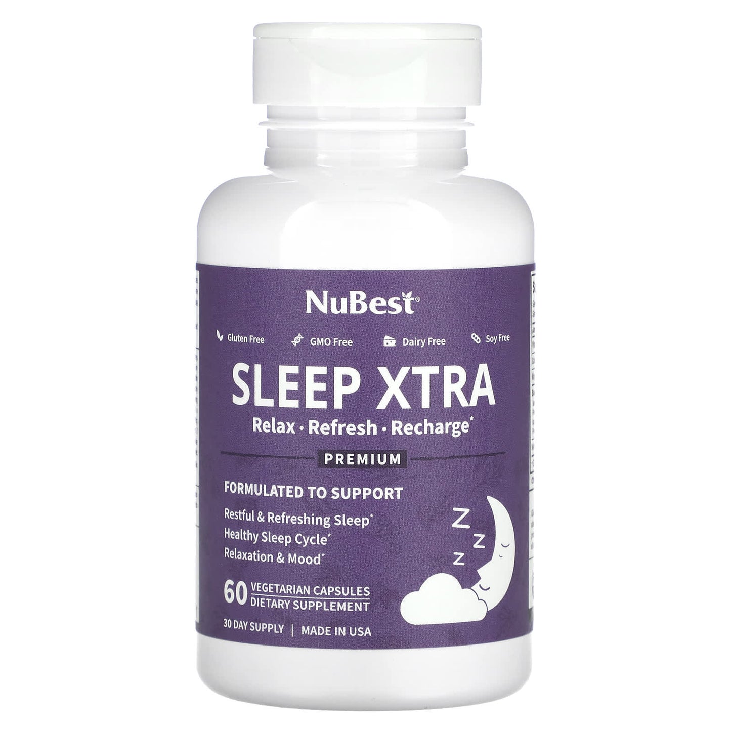 NuBest, Sleep Xtra, 60 Vegetarian Capsules - Image 1