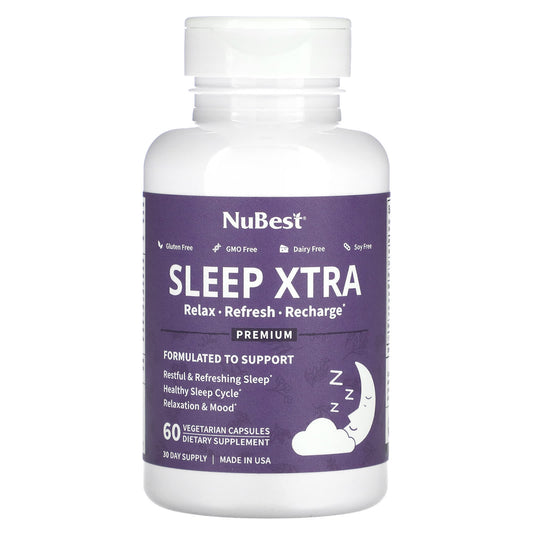 NuBest, Sleep Xtra, 60 Vegetarian Capsules - Image 1