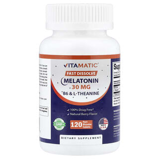 Natural Melatonin Supplement with Berry Flavor, 120 Fast Dissolve Tablets