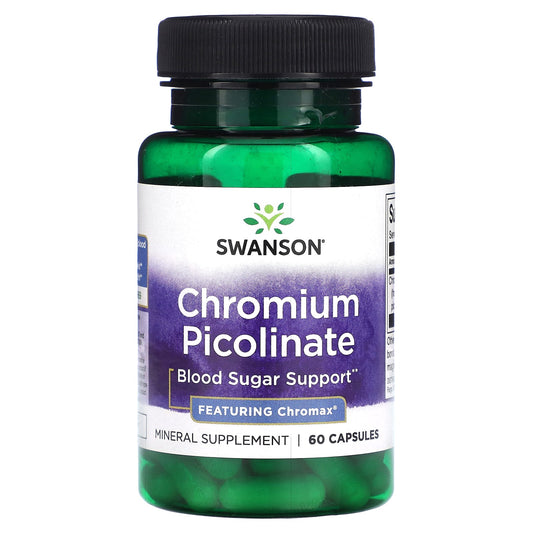 Swanson, Chromium Picolinate, 60 Capsules (200 mcg per Capsule) - Image 1