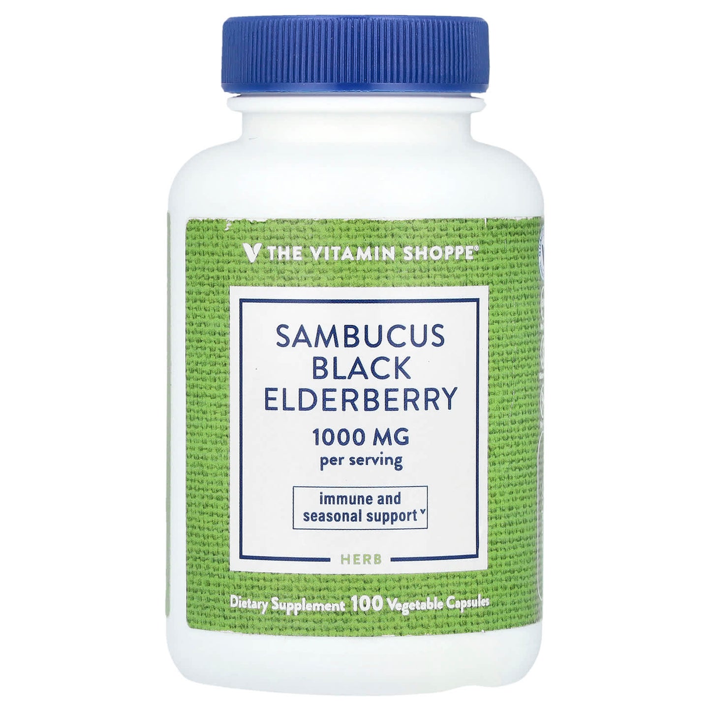 The Vitamin Shoppe, Sambucus Black Elderberry, 100 Vegetable Capsules (500 mg per Capsule)