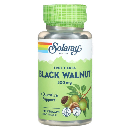 Solaray, True Herbs, Black Walnut , 500 mg , 100 VegCaps - Image 1